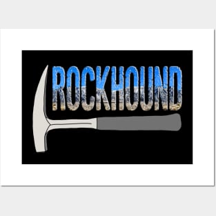 Rockhound Rock Pick Geology Hammer with Mountains Rockhounding Posters and Art